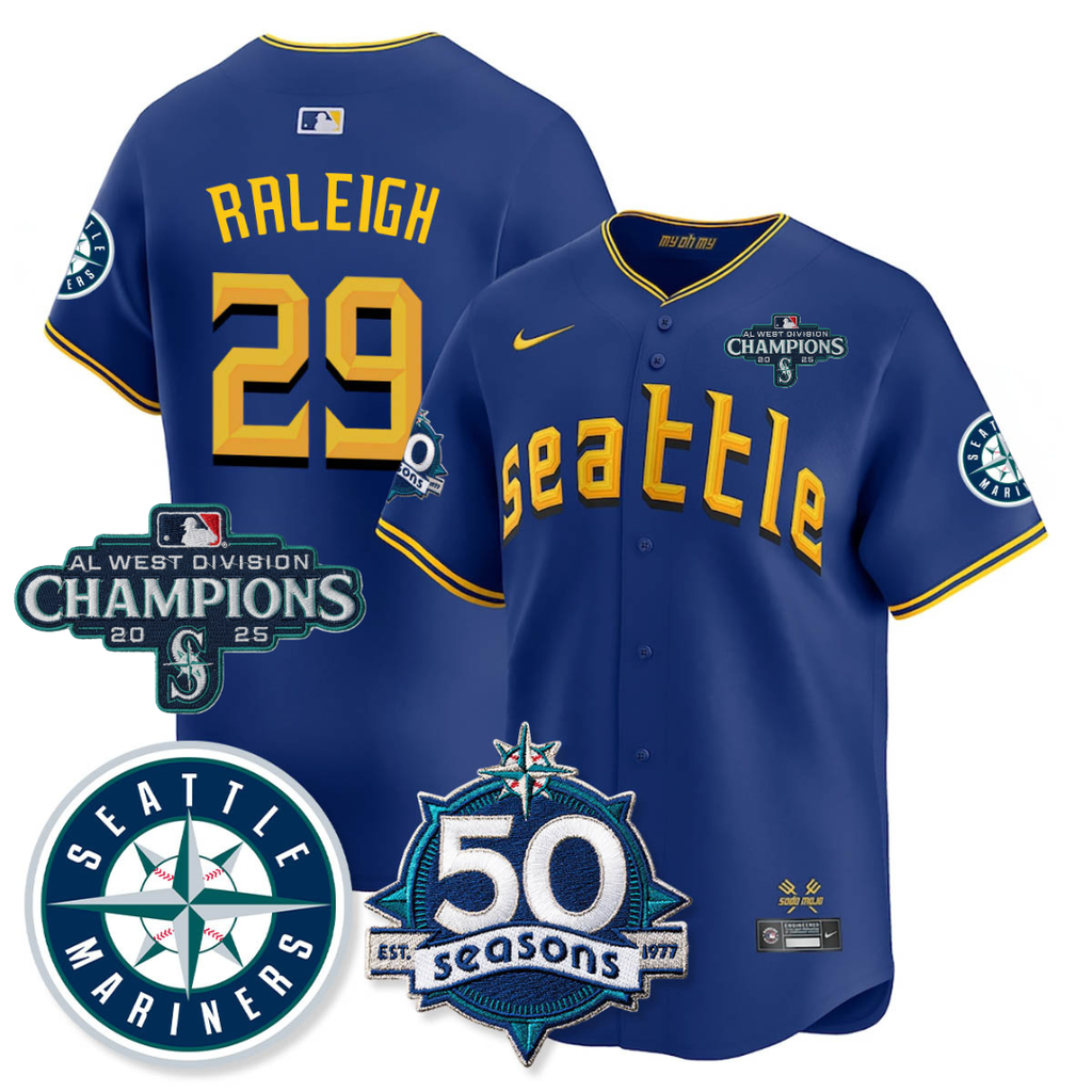 SEA Limited Teal Jersey - 50th Anniversary & AL West Division Champions - Stitched