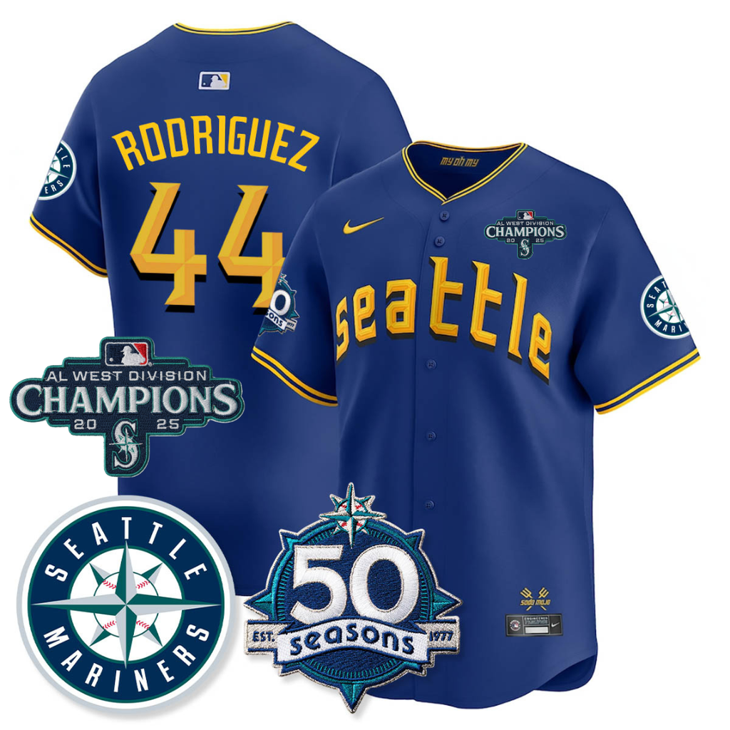 SEA Limited Teal Jersey - 50th Anniversary & AL West Division Champions - Stitched