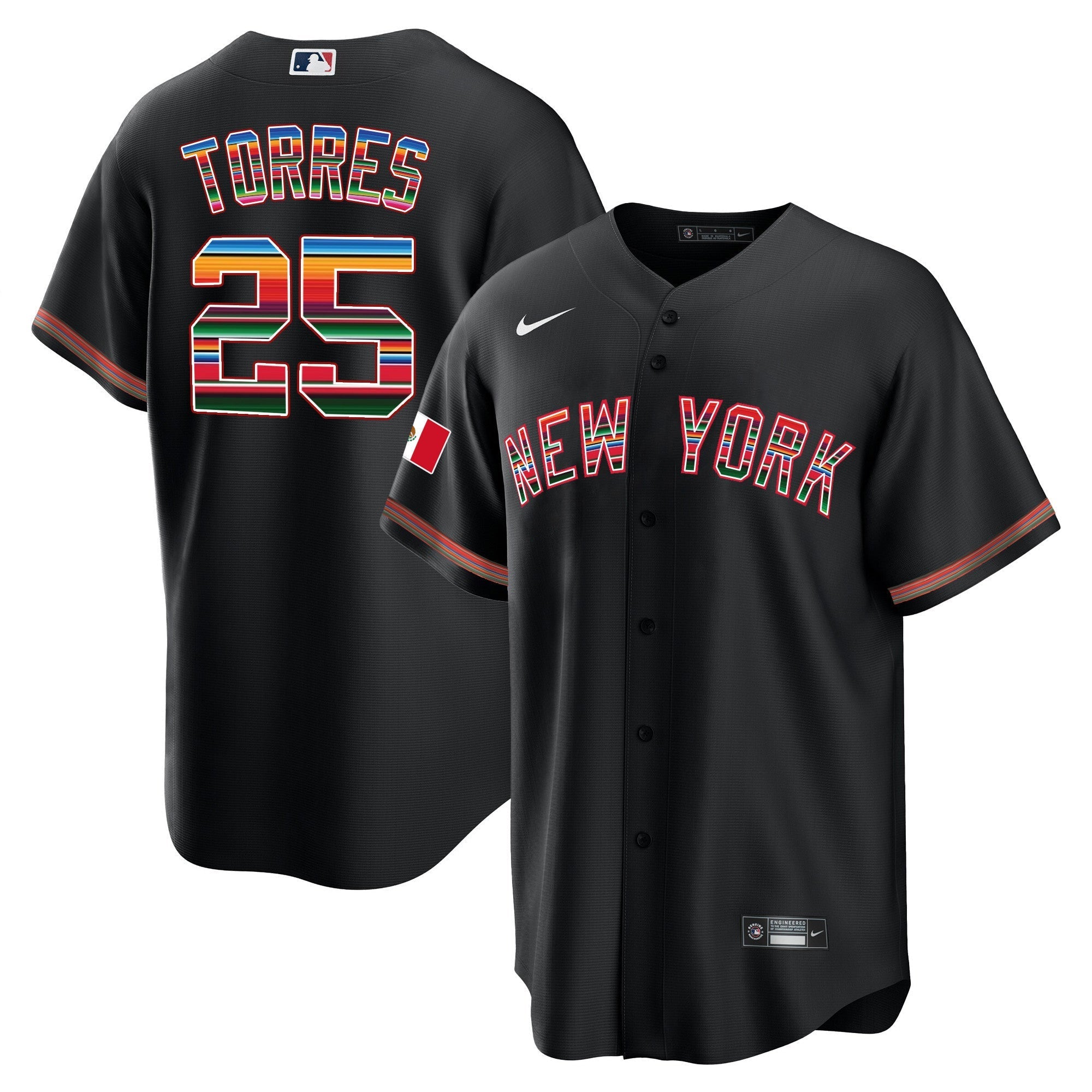 NYY Mexico Cool Base Men Jersey - All Stitched