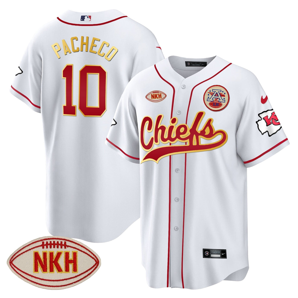 KC NKH Patch Baseball Jersey - All Stitched