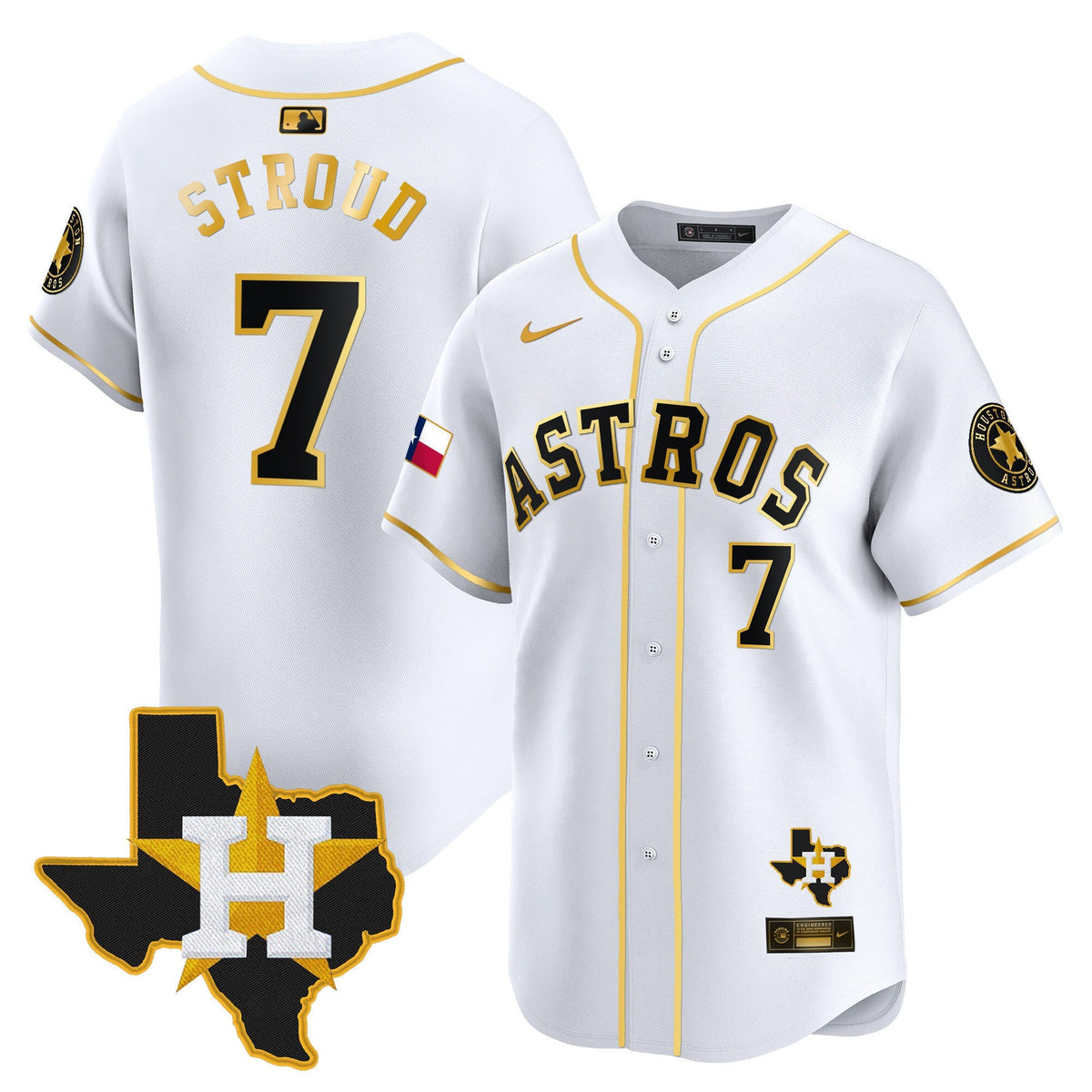 HAS Texas Patch Vapor Premier Limited Jersey - All Stitched