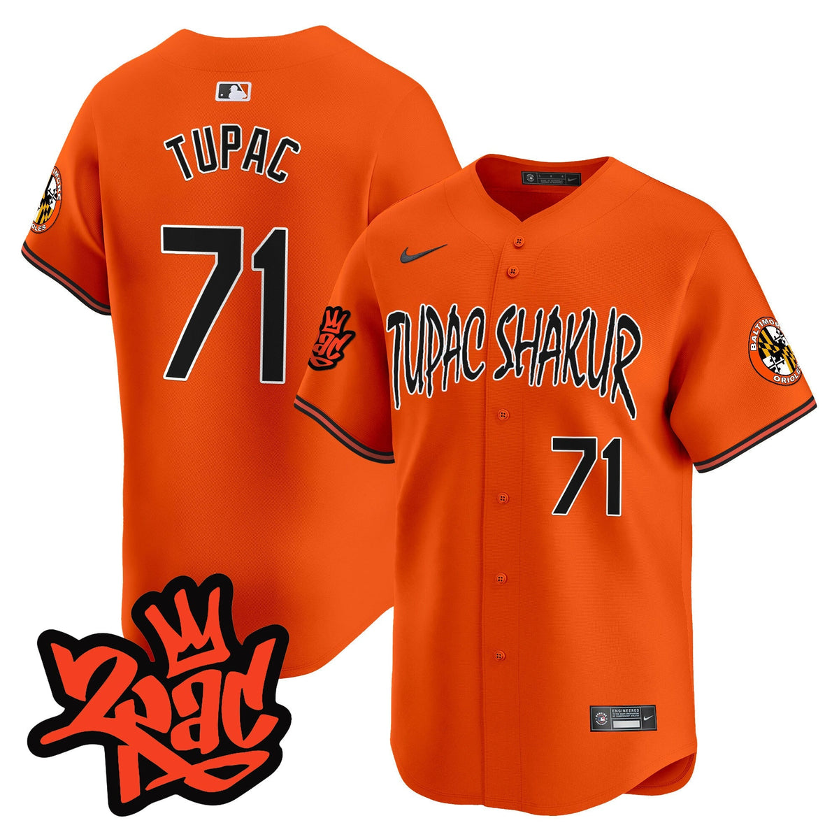 Menâs BAL Tupac Shakur Vapor Premier Limited Jersey - All Stitched