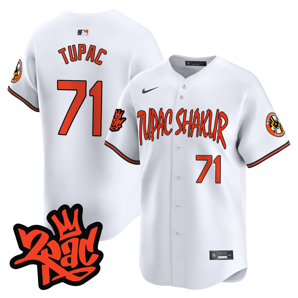 Menâs BAL Tupac Shakur Vapor Premier Limited Jersey - All Stitched