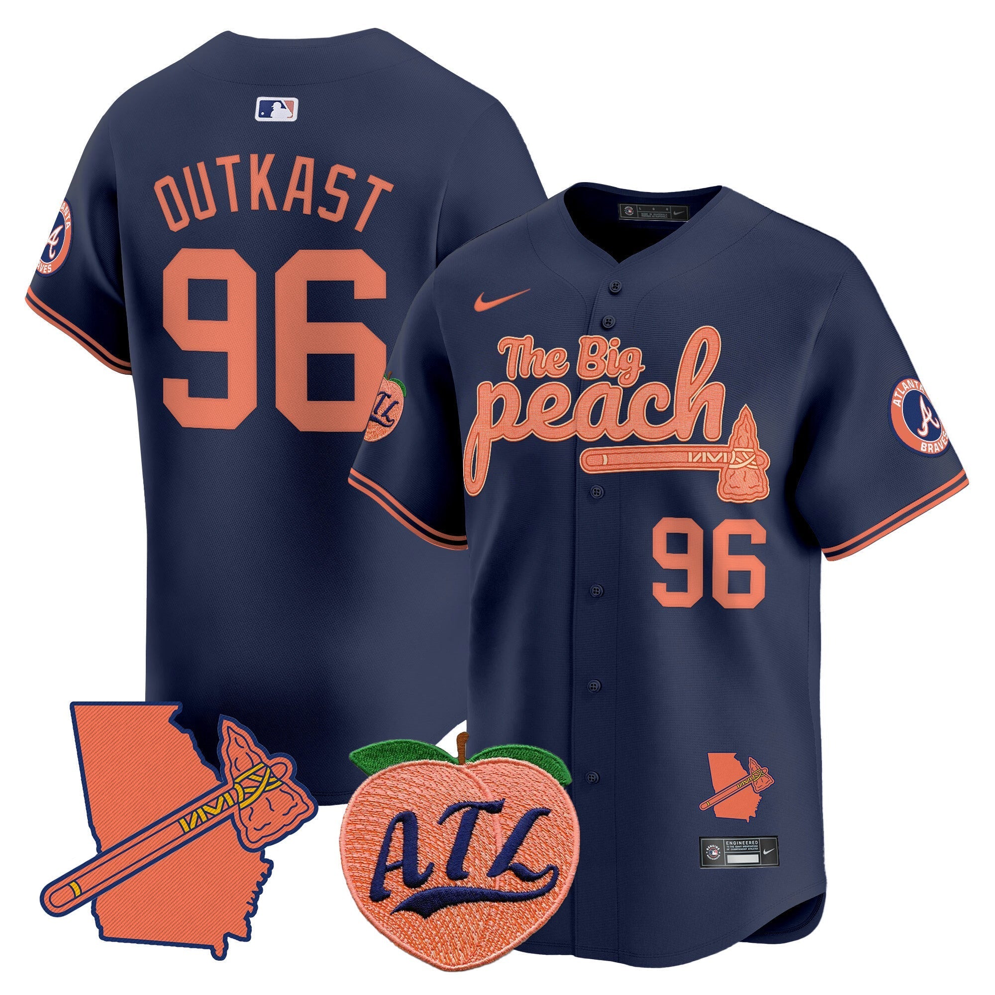 ATL The Big Peach Vapor Premier Limited Jersey V2 - All Stitched