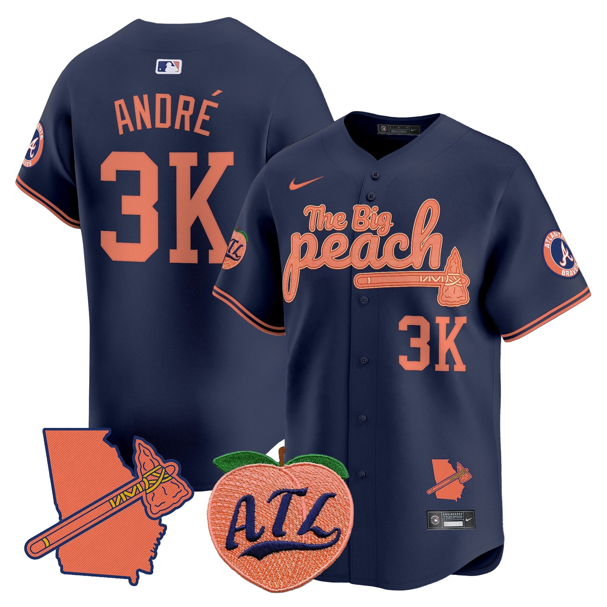 ATL The Big Peach Vapor Premier Limited Jersey V2 - All Stitched
