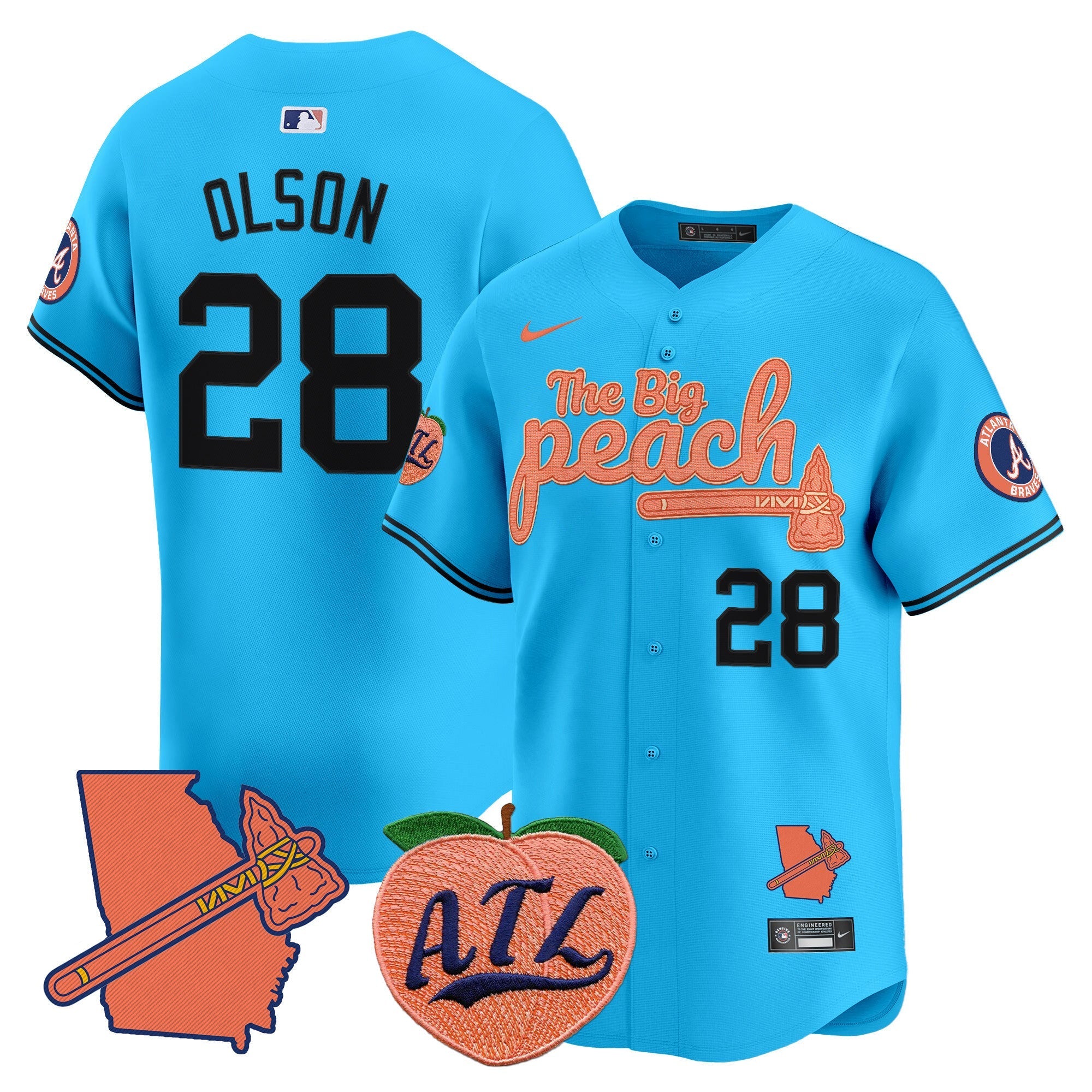 ATL The Big Peach Vapor Premier Limited Jersey V2 - All Stitched