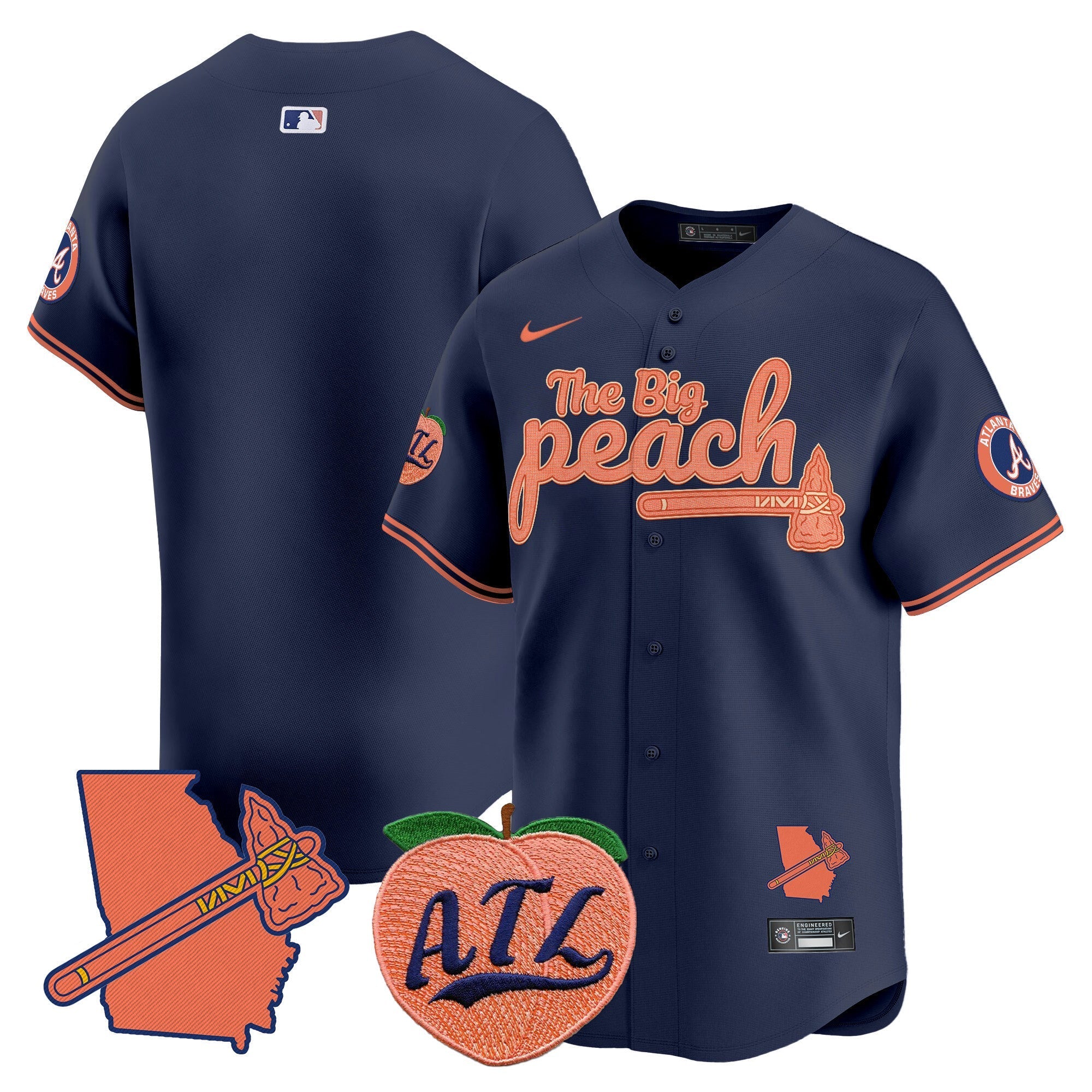 ATL The Big Peach Vapor Premier Limited Jersey V2 - All Stitched