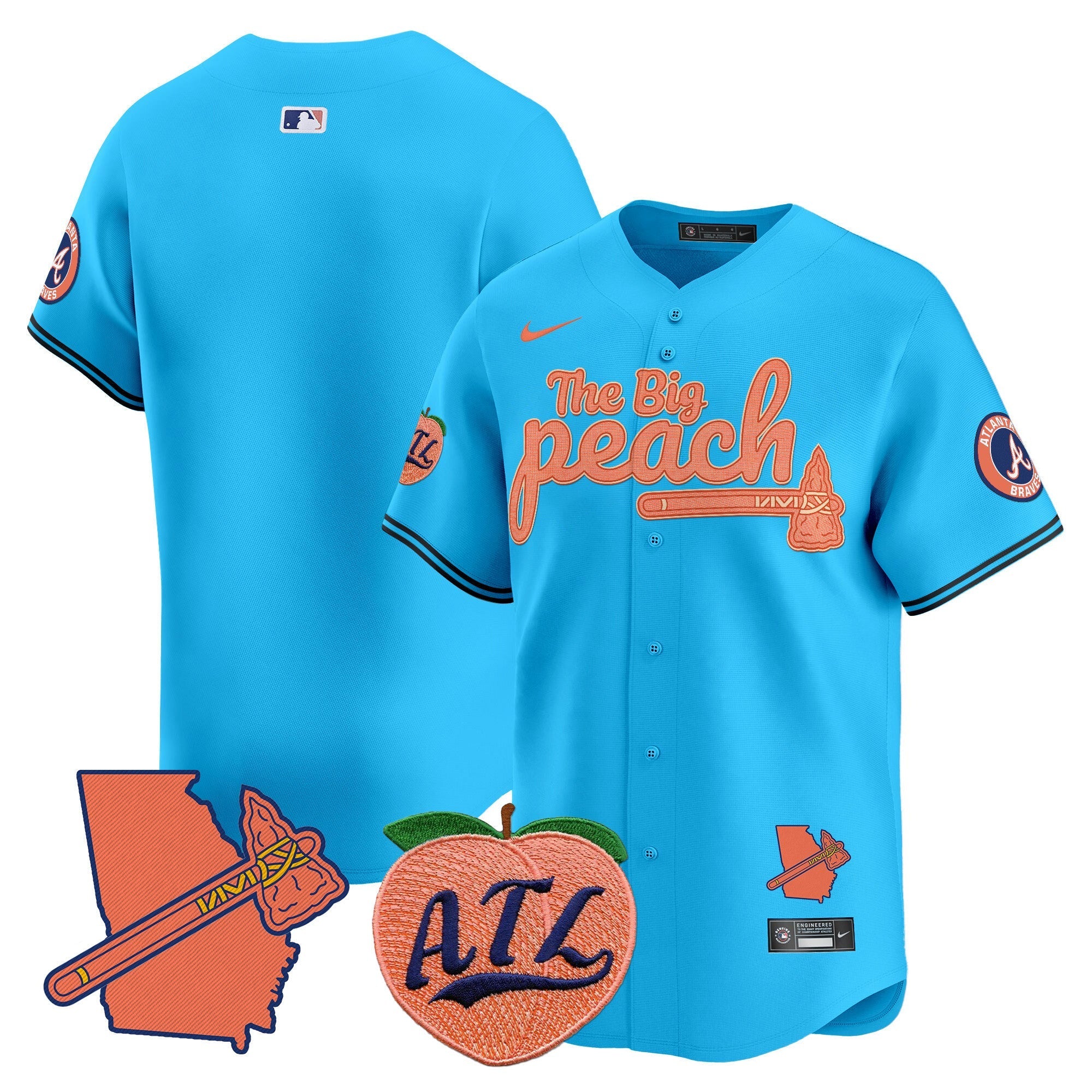 ATL The Big Peach Vapor Premier Limited Jersey V2 - All Stitched