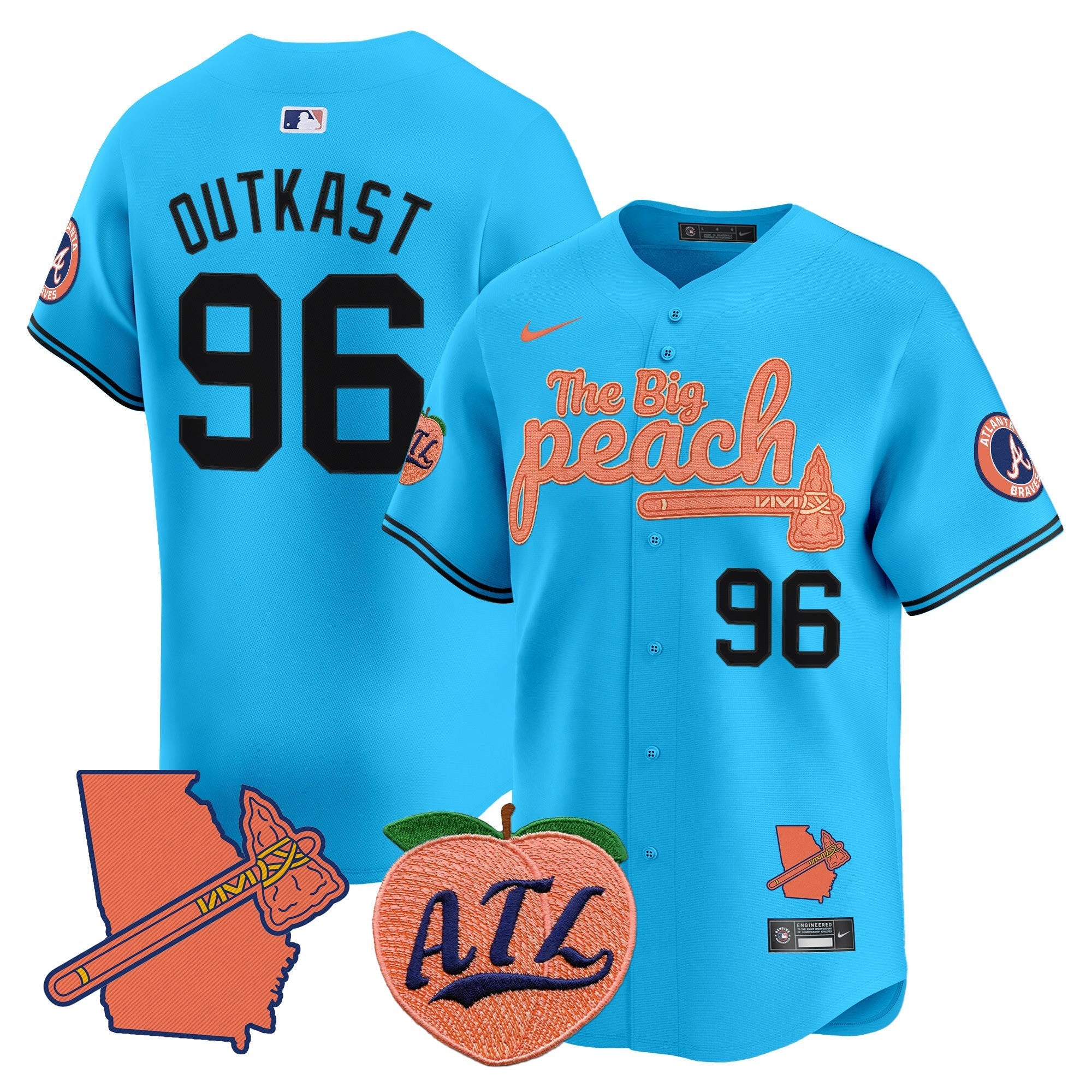 ATL The Big Peach Vapor Premier Limited Jersey V2 - All Stitched