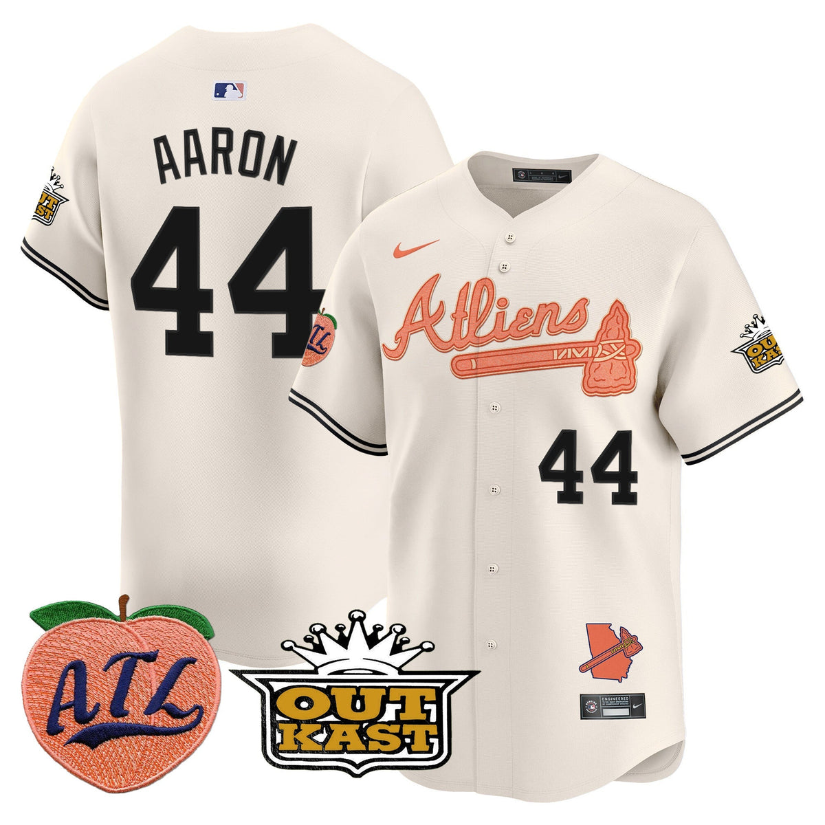 ATL Atliens & Peach Vapor Premier Limited Jersey - All Stitched