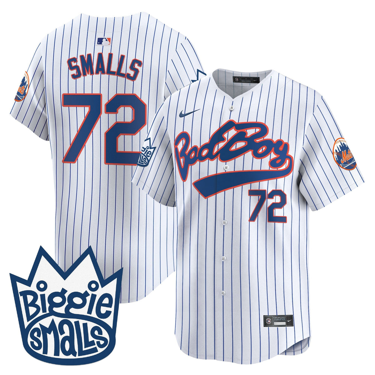 Mets Biggie Smalls Vapor Premier Limited Jersey - All Stitched