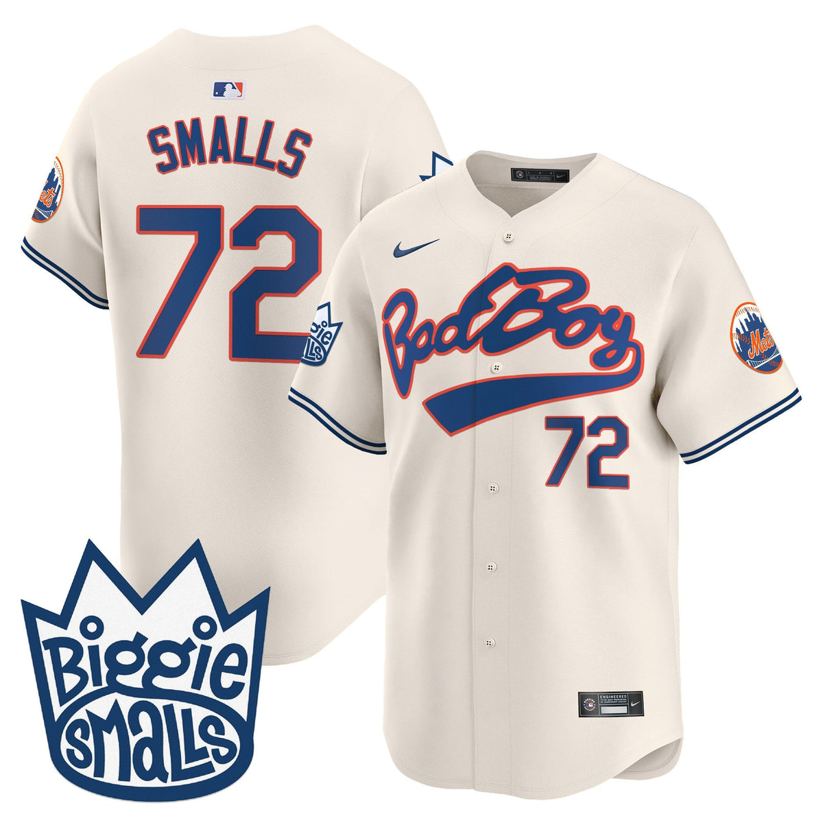 Mets Biggie Smalls Vapor Premier Limited Jersey - All Stitched