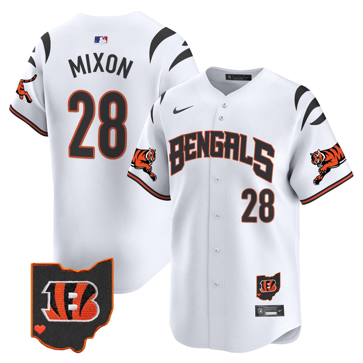 Bengals Vapor Premier Limited Jersey - Stitched