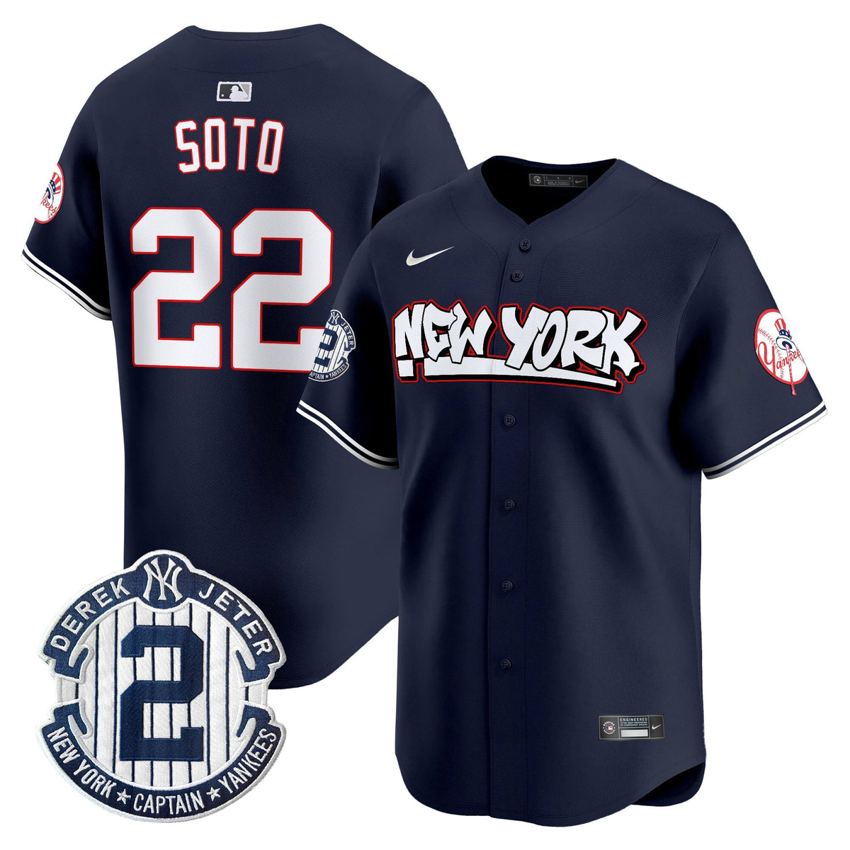 NYY Graffiti Vapor Premier Limited Jersey V2 - All Stitched