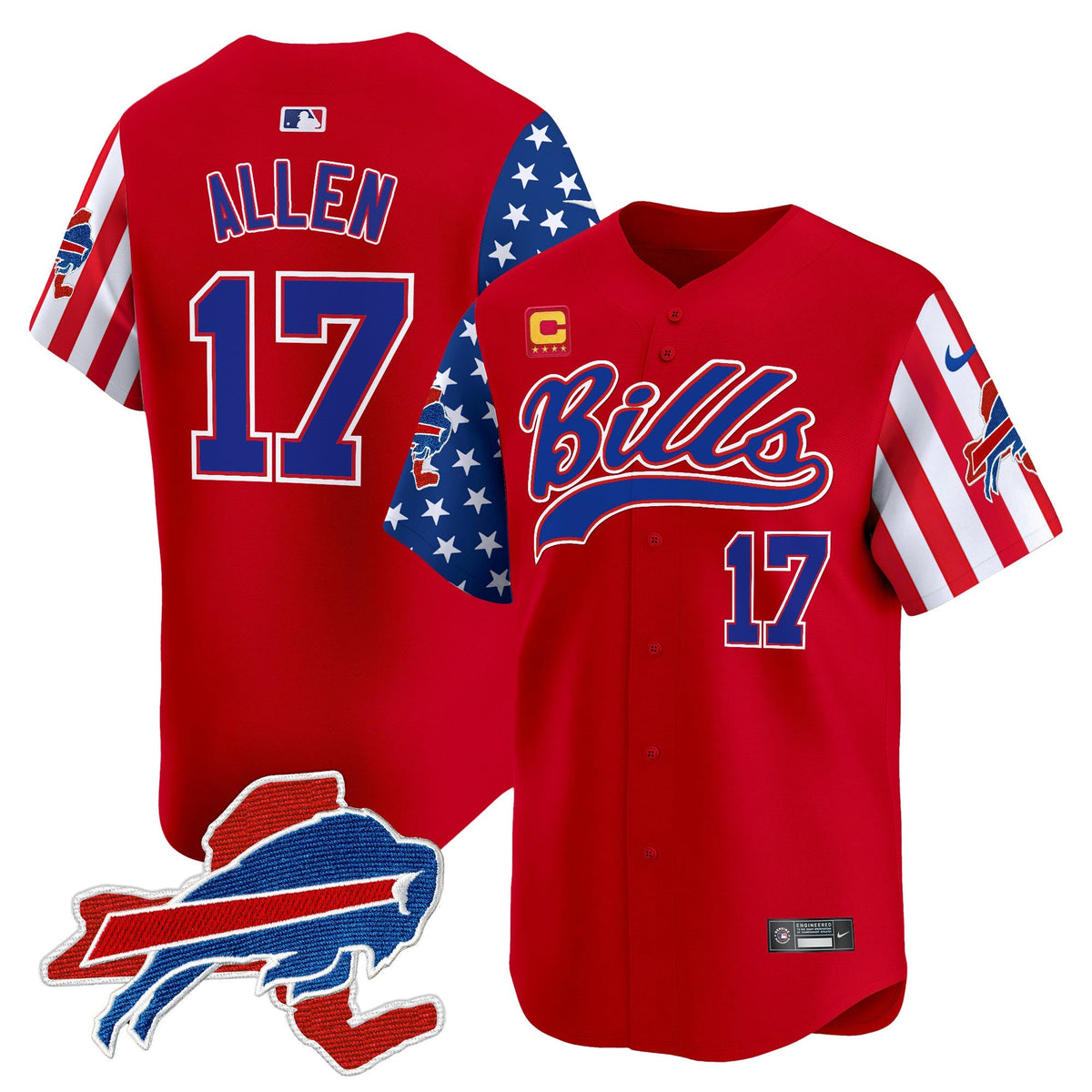 BUF 2024 American Style Vapor Baseball Jersey - All Stitched