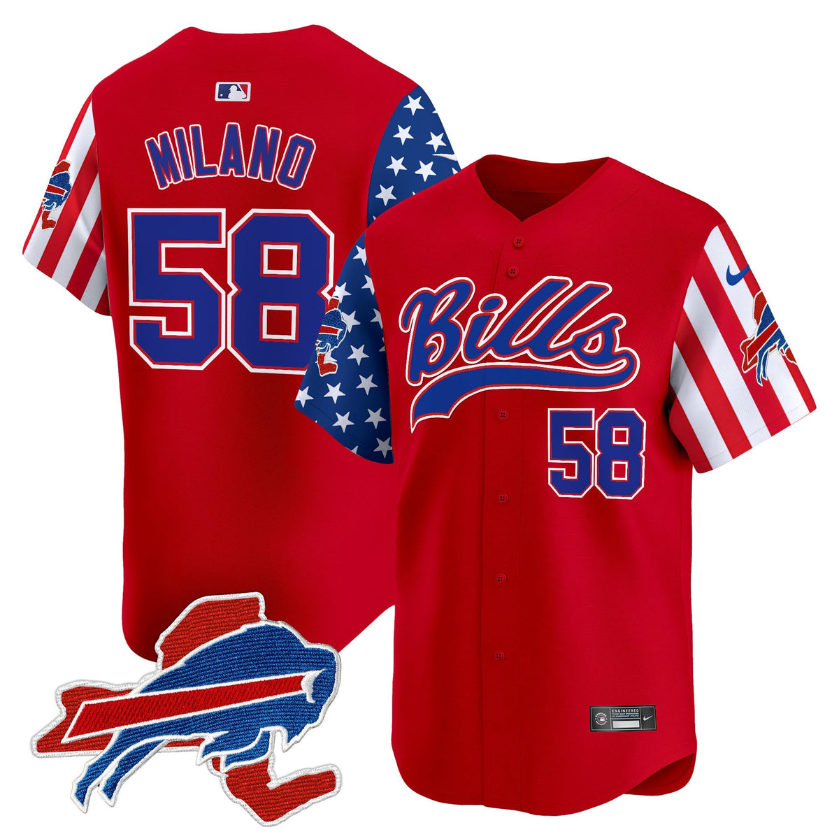 BUF 2024 American Style Vapor Baseball Jersey - All Stitched