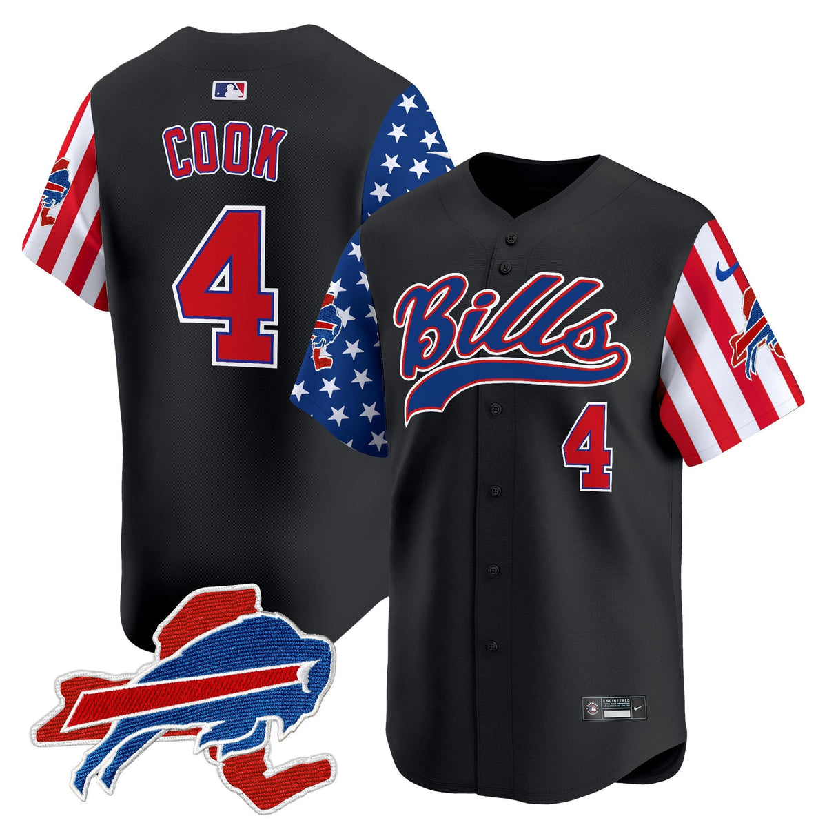 BUF 2024 American Style Vapor Baseball Jersey - All Stitched