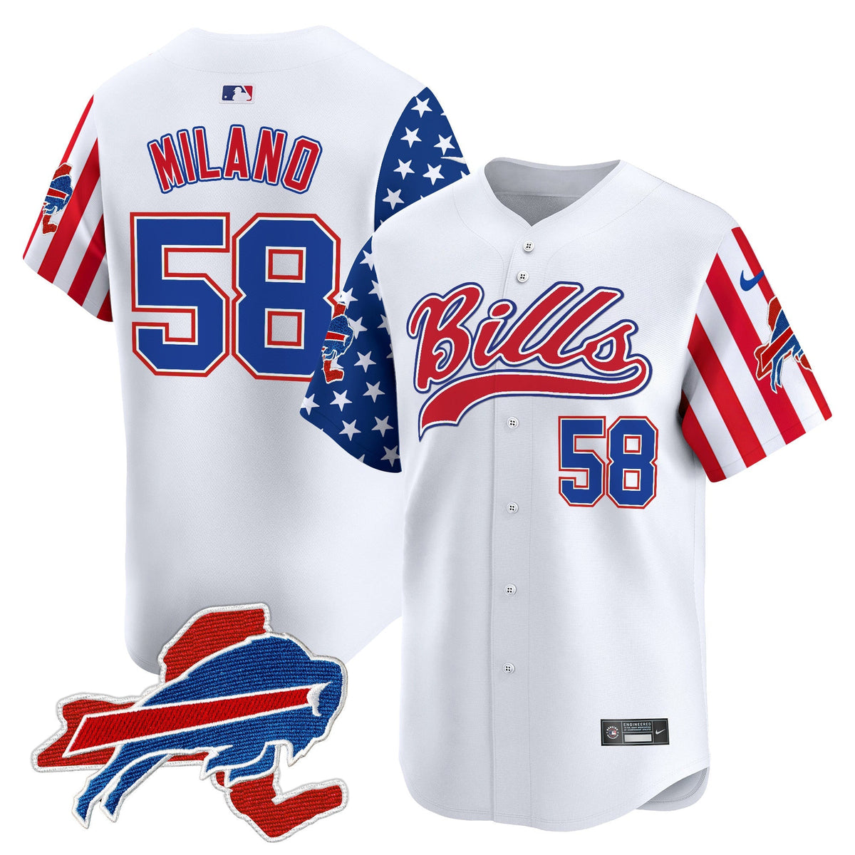 BUF 2024 American Style Vapor Baseball Jersey - All Stitched