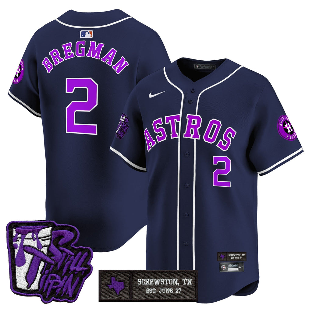 HOU DJ Screw Still Tippin Purple Patch Vapor Premier Limited Jersey - All Stitched