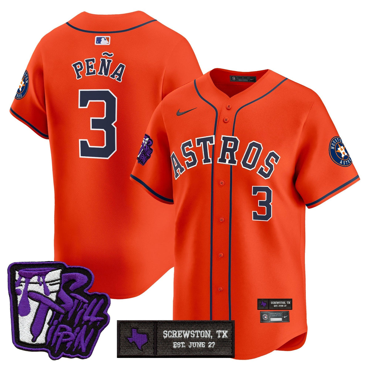 HOU DJ Screw Still Tippin Purple Patch Vapor Premier Limited Jersey - All Stitched
