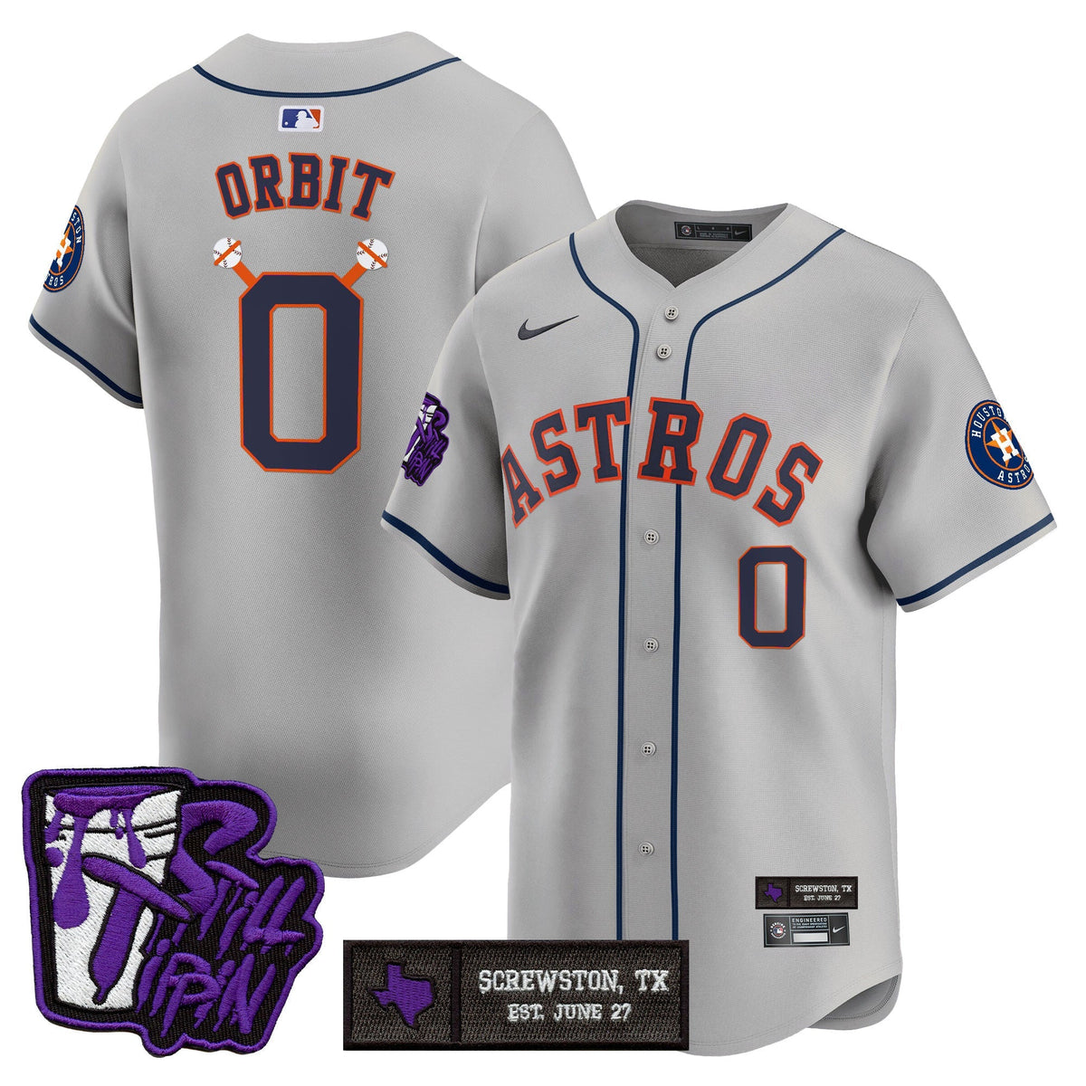 HOU DJ Screw Still Tippin Purple Patch Vapor Premier Limited Jersey - All Stitched
