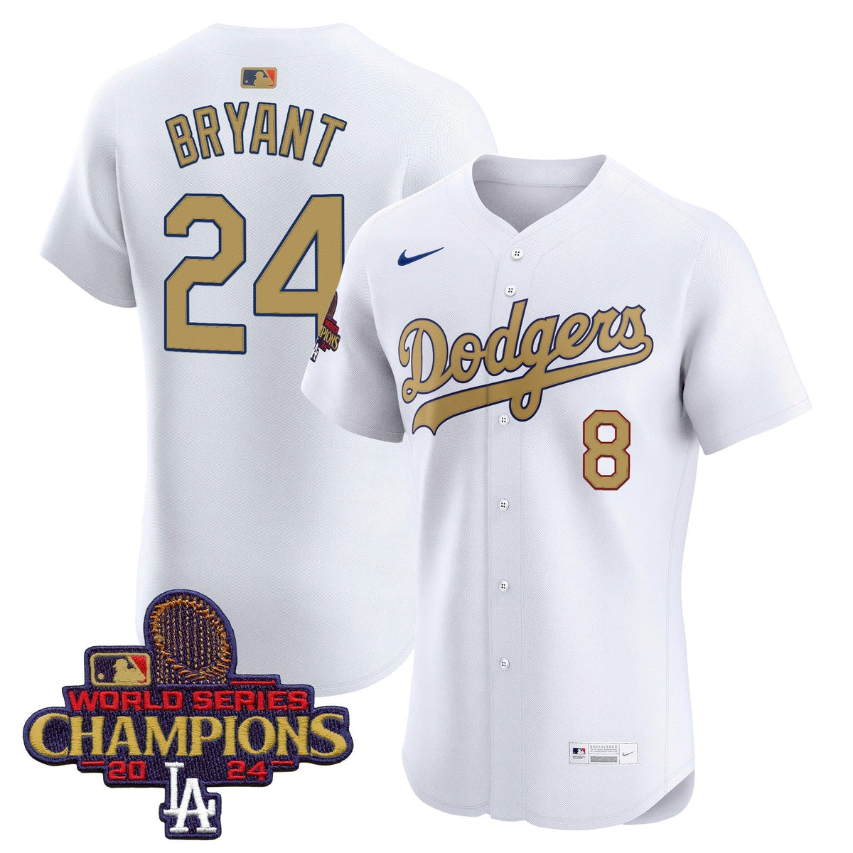 Dodgers 2025 Gold Vapor Premier Elite Jersey - Stitched