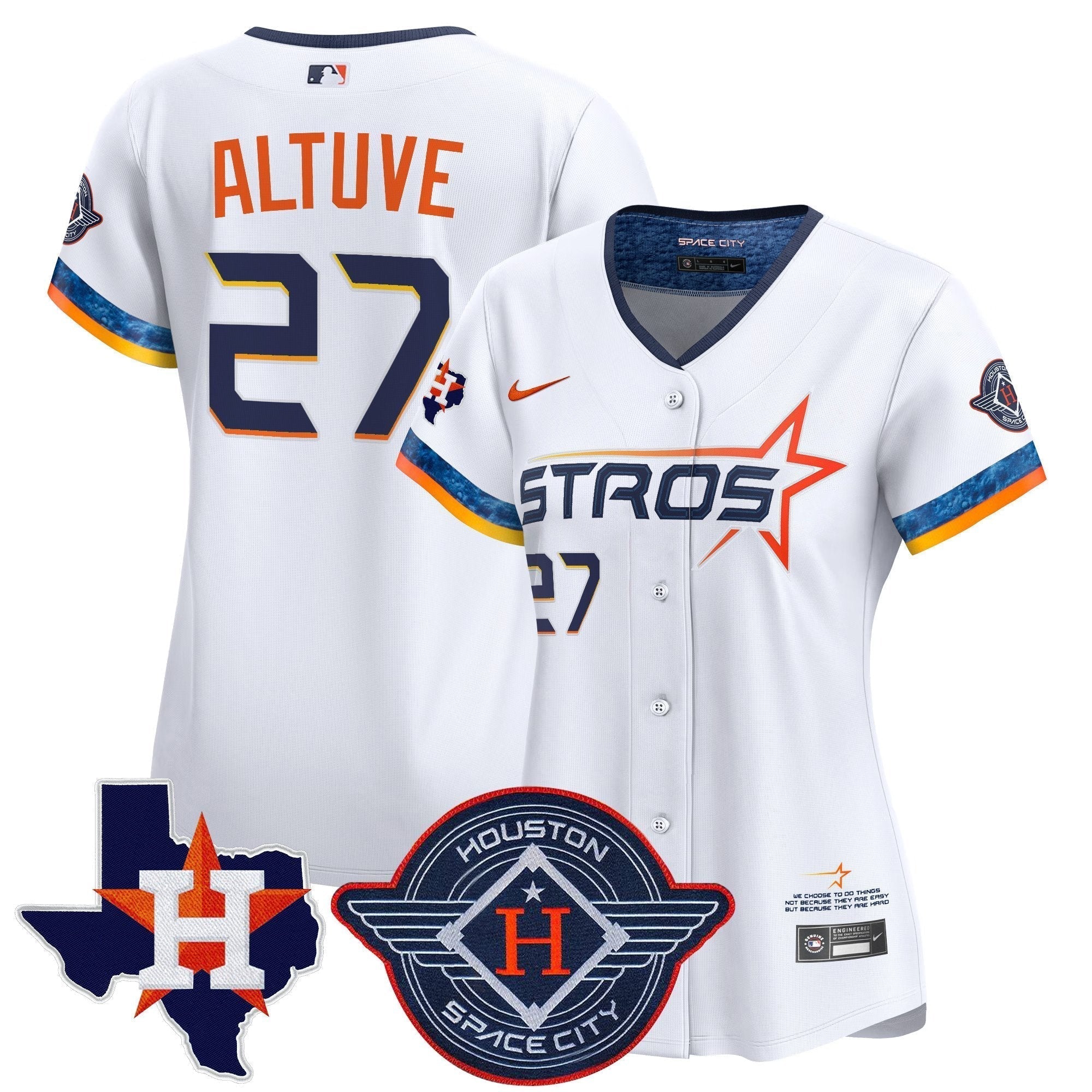 Women's HOU 2025 City Connect Texas Patch Vapor Premier Limited Jersey - All Stitched