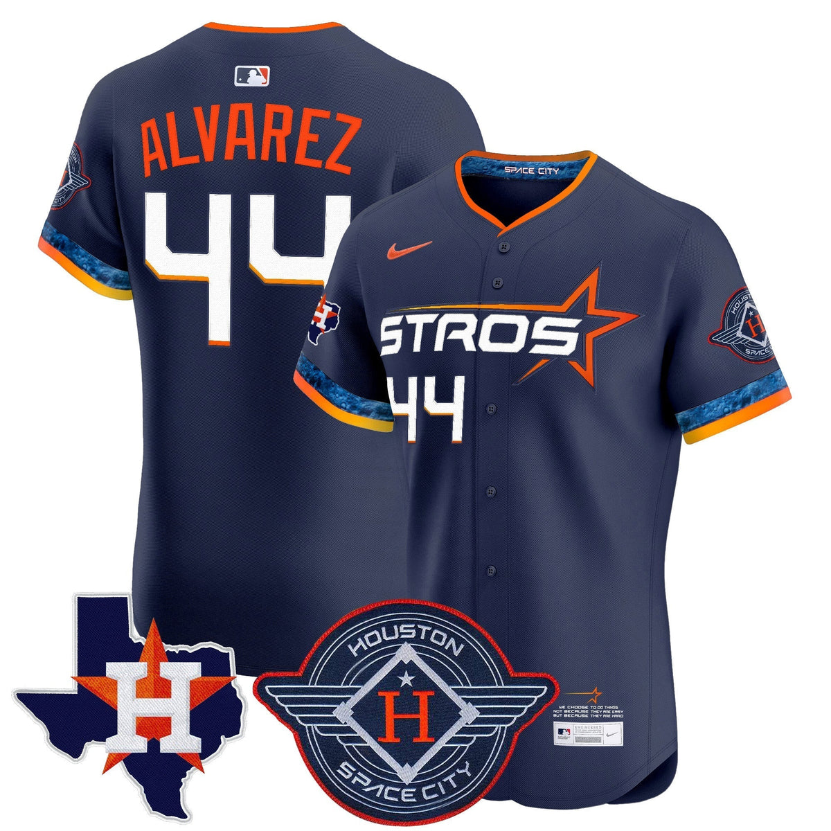 HOU 2025 City Connect Texas Patch Vapor Premier Elite Jersey - Stitched
