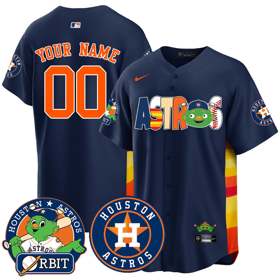 Custom Houston Astros Orbit Vapor Premier Jersey - All Stitched