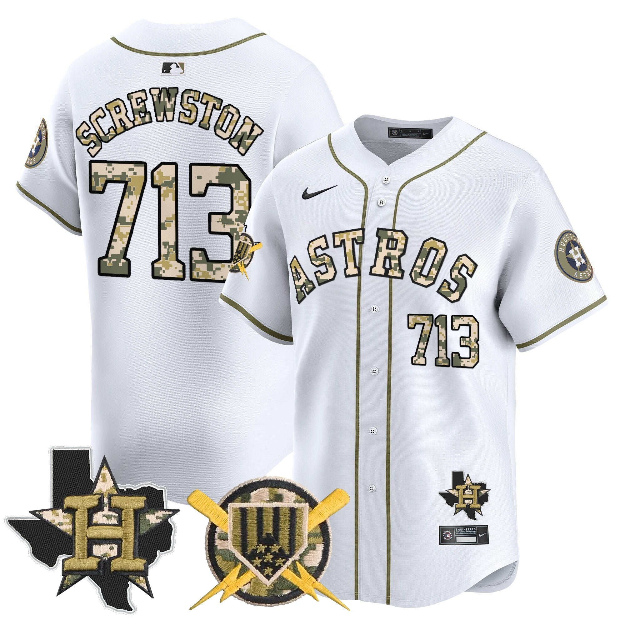HOU Armed Forces Day Vapor Premier Limited Jersey V2 - Stitched