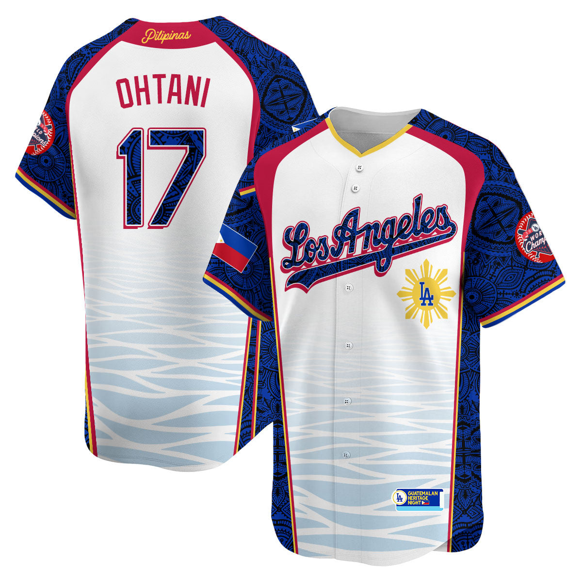 Los Angeles Dodgers Filipino Heritage Night Jersey - All Stitched