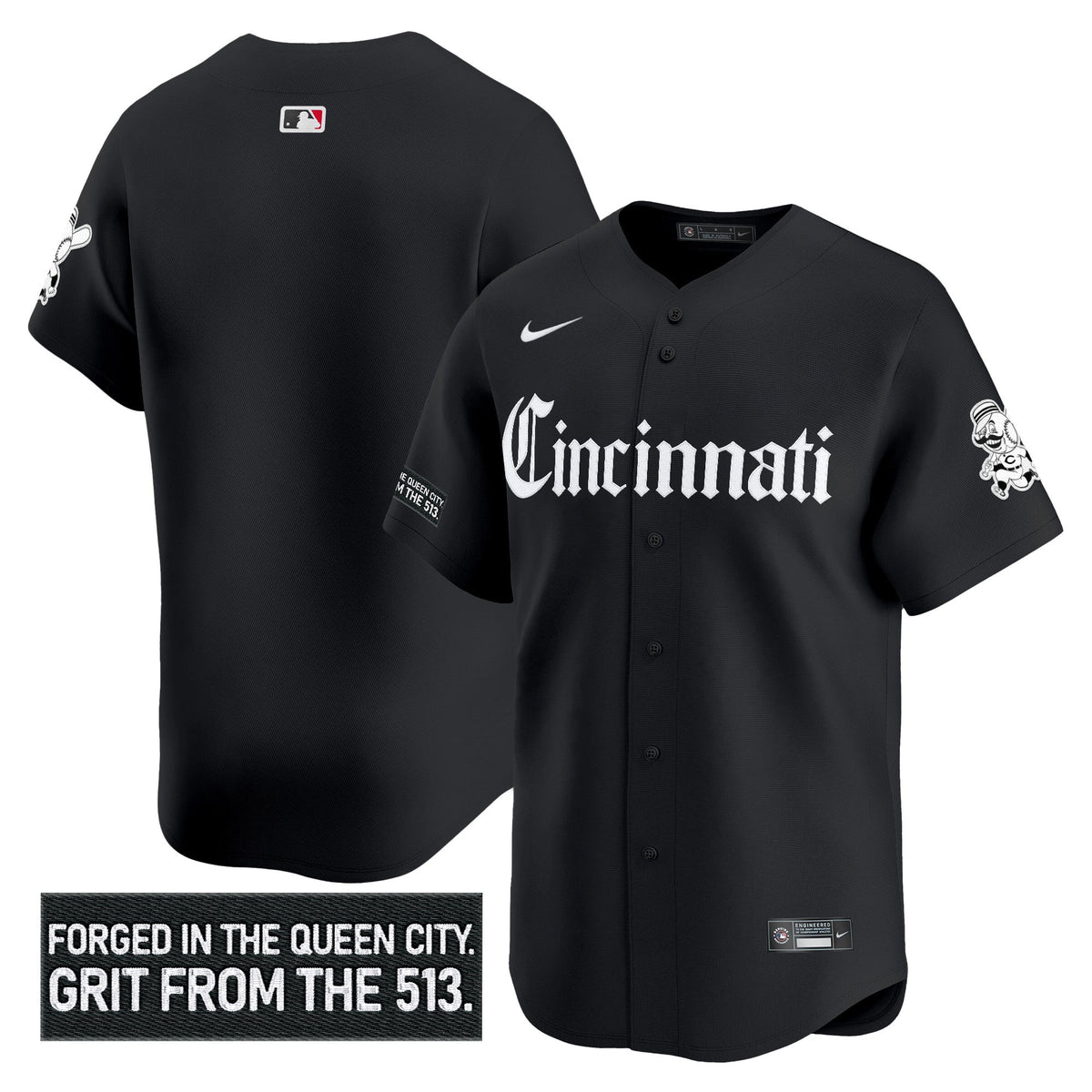 CIN 'Gothic Queen City Edition' Vapor Premier Limited Jersey - All Stitched