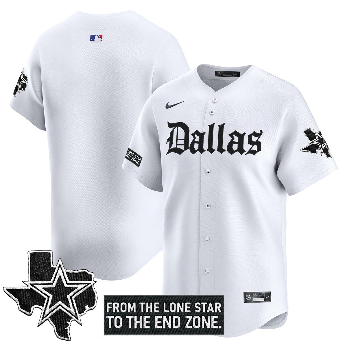 DAL 'Gothic Lone Star Edition' Vapor Baseball Jersey - All Stitched