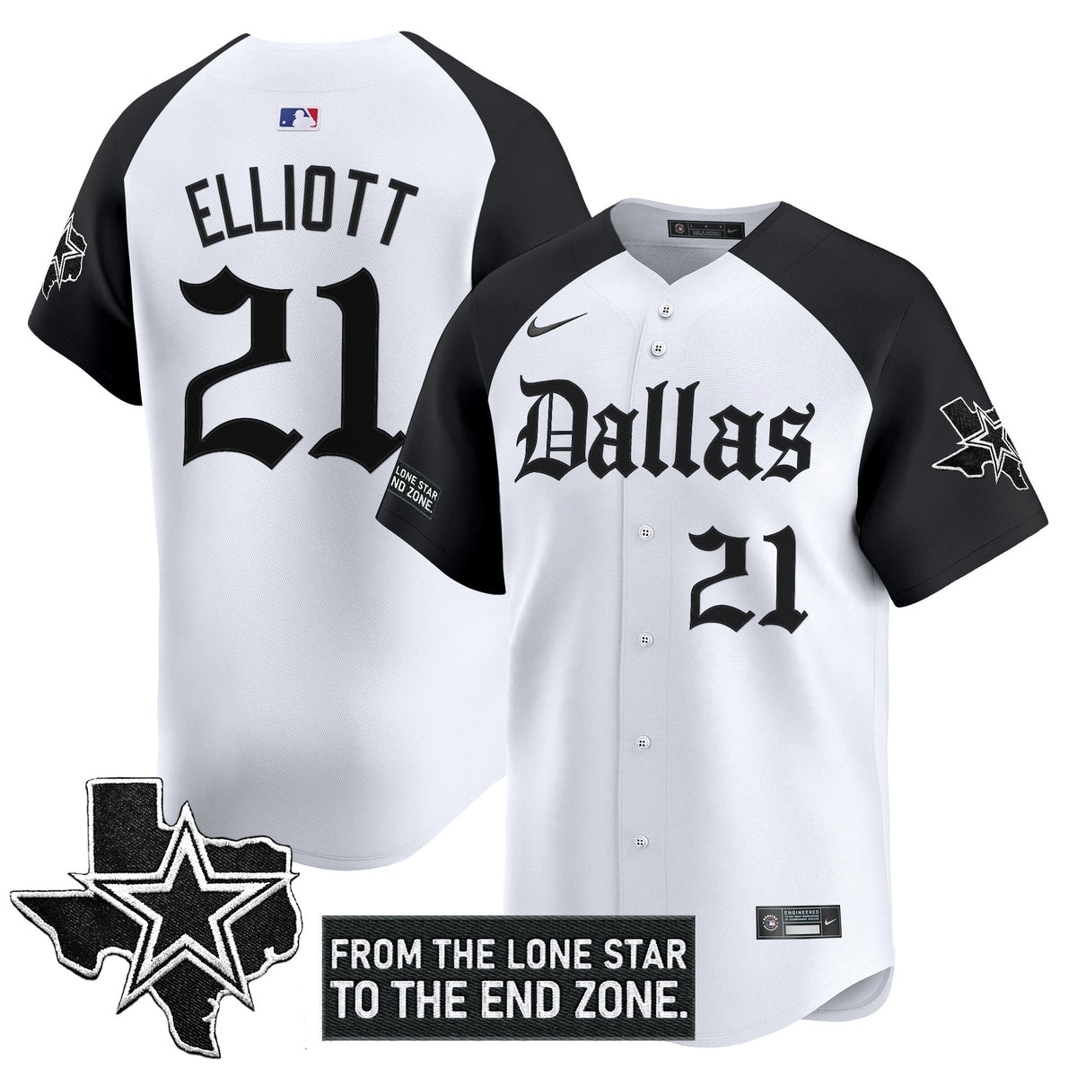 DAL 'Gothic Lone Star Edition' Vapor Baseball Jersey - All Stitched