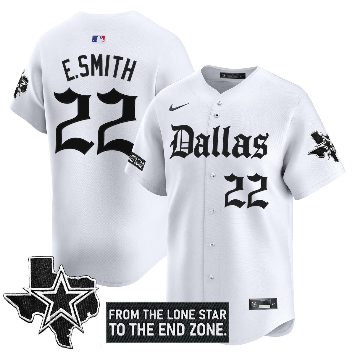 DAL 'Gothic Lone Star Edition' Vapor Baseball Jersey - All Stitched