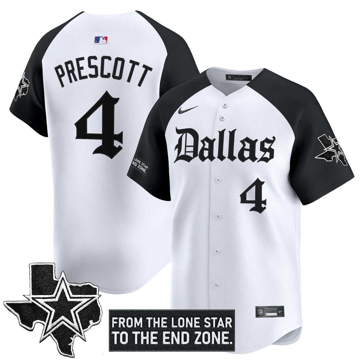DAL 'Gothic Lone Star Edition' Vapor Baseball Jersey - All Stitched