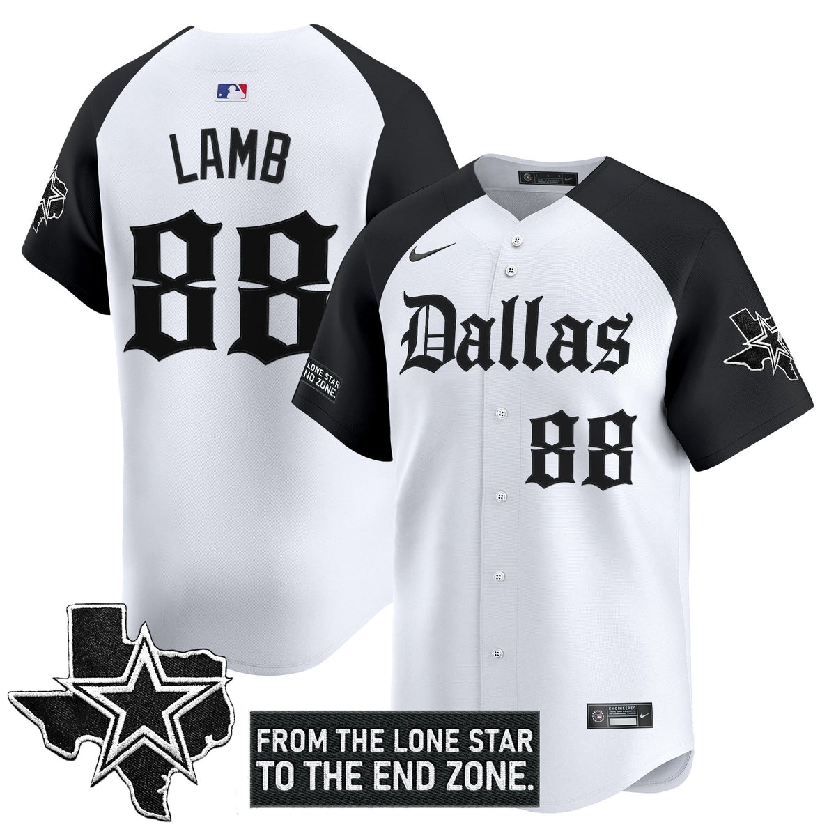 DAL 'Gothic Lone Star Edition' Vapor Baseball Jersey - All Stitched