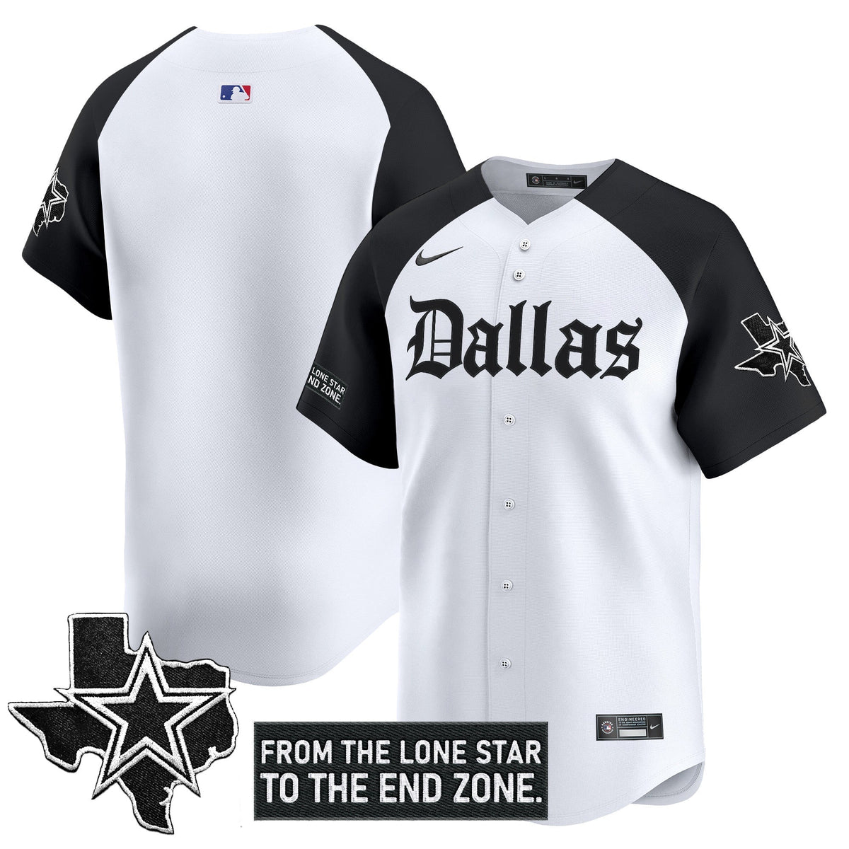 DAL 'Gothic Lone Star Edition' Vapor Baseball Jersey - All Stitched