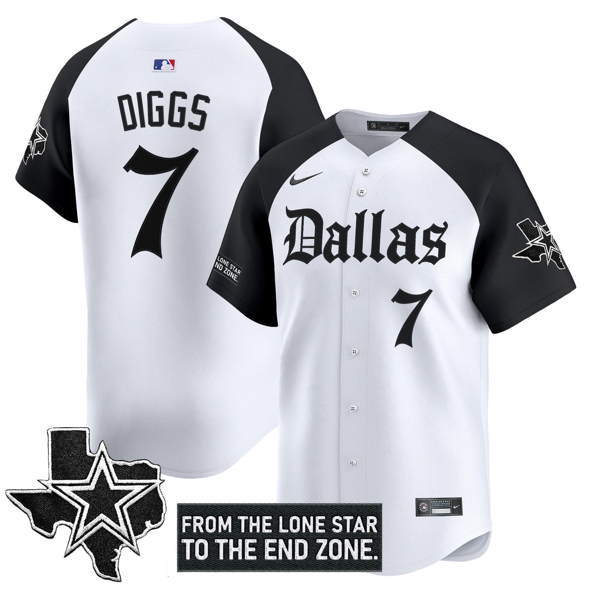 DAL 'Gothic Lone Star Edition' Vapor Baseball Jersey - All Stitched