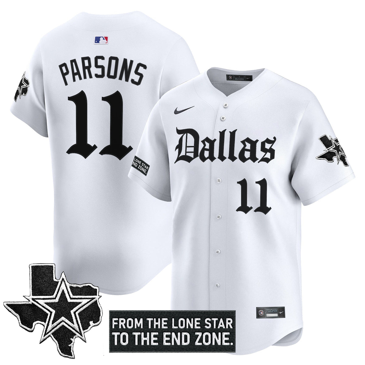 DAL 'Gothic Lone Star Edition' Vapor Baseball Jersey - All Stitched