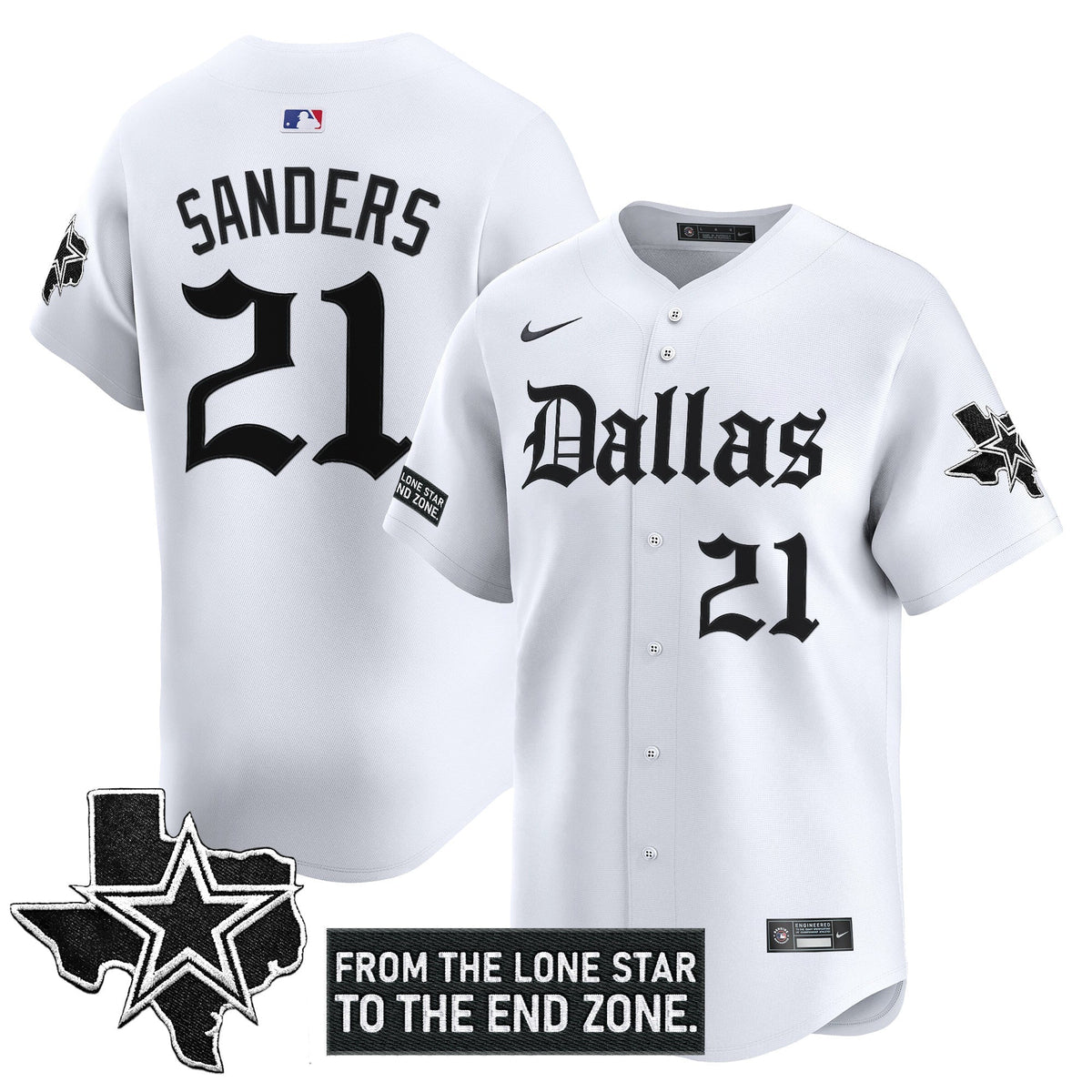 DAL 'Gothic Lone Star Edition' Vapor Baseball Jersey - All Stitched