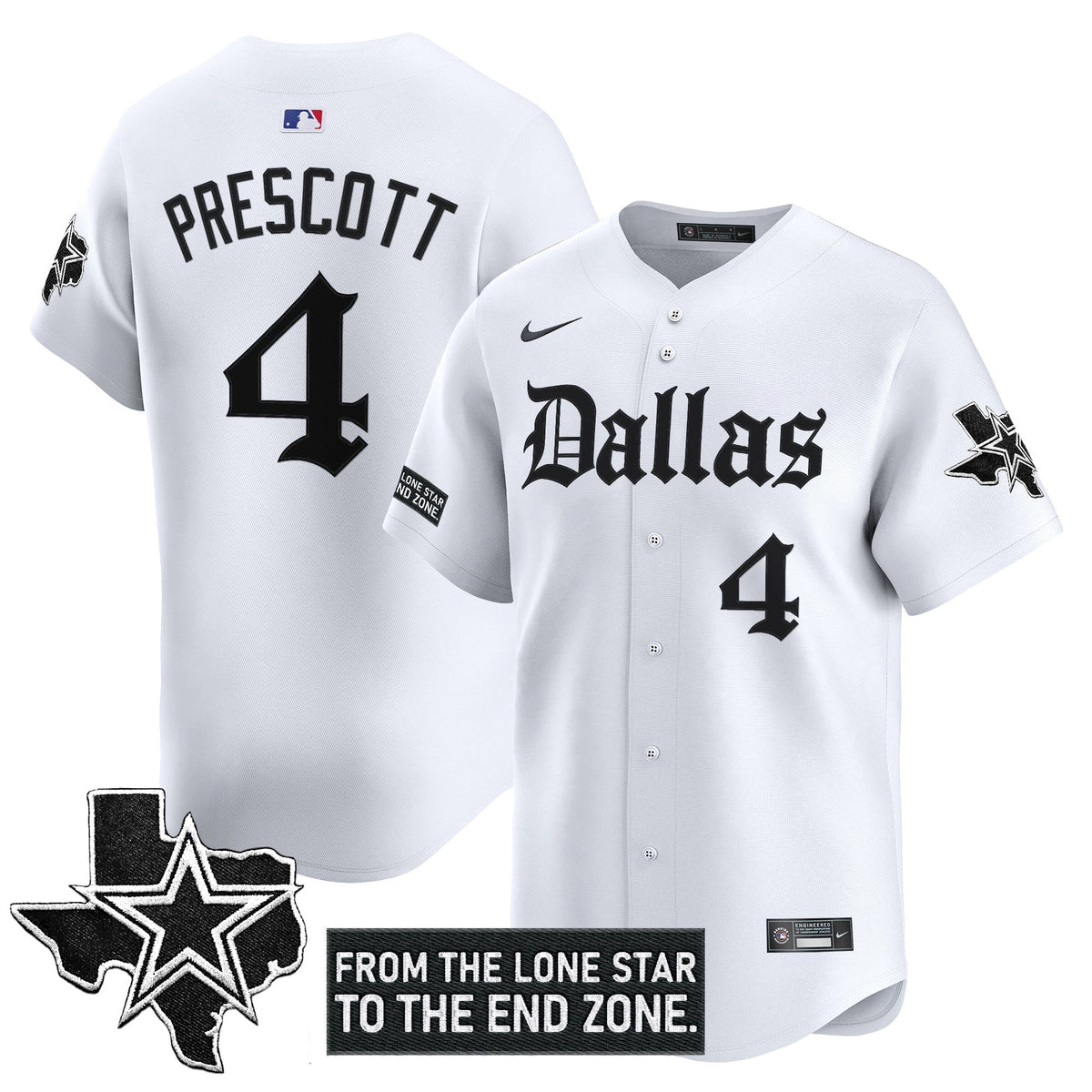 DAL 'Gothic Lone Star Edition' Vapor Baseball Jersey - All Stitched
