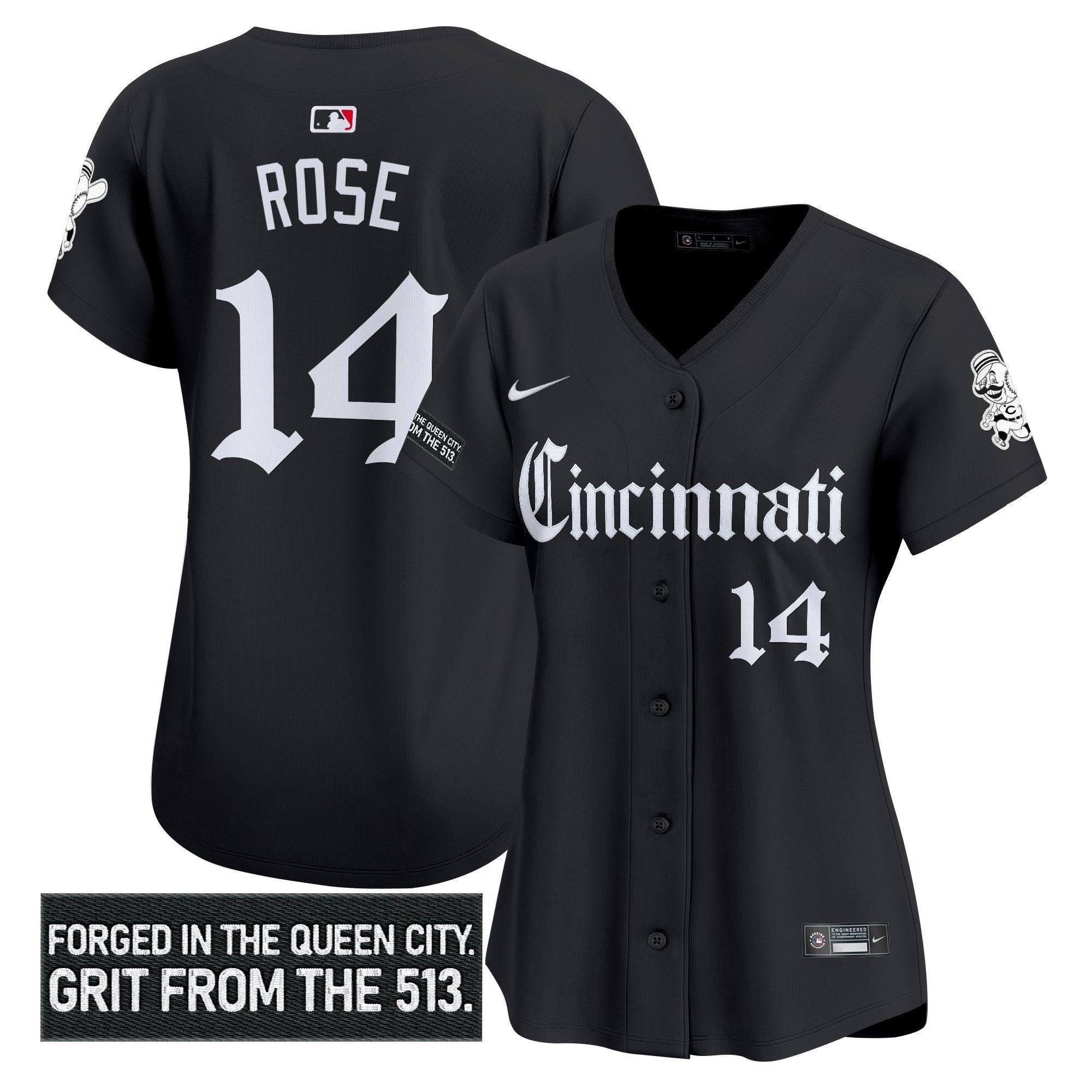 Women's CIN 'Gothic Queen City Edition' Vapor Premier Limited Jersey - All Stitched