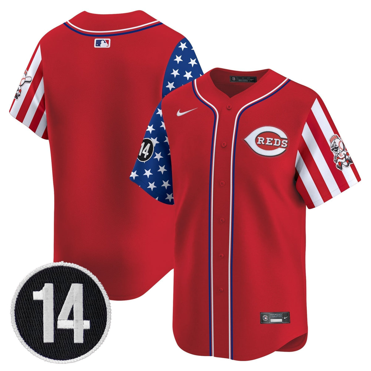 CIN 2025 Independence Day Vapor Premier Limited Jersey - Pete Rose Patch - All Stitched