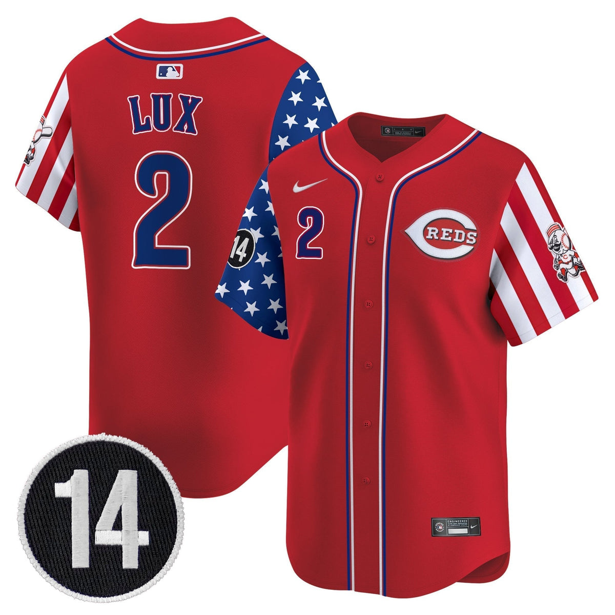 CIN 2025 Independence Day Vapor Premier Limited Jersey - Pete Rose Patch - All Stitched