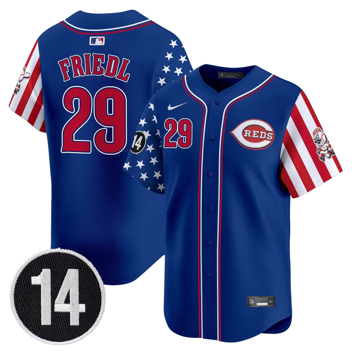 CIN 2025 Independence Day Vapor Premier Limited Jersey - Pete Rose Patch - All Stitched