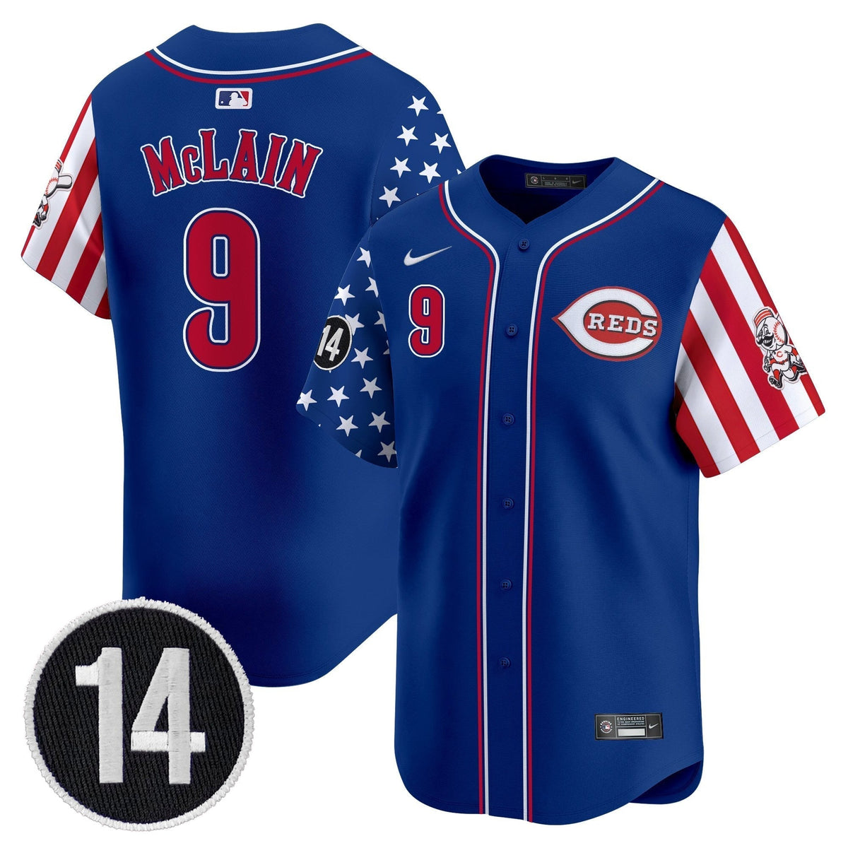 CIN 2025 Independence Day Vapor Premier Limited Jersey - Pete Rose Patch - All Stitched