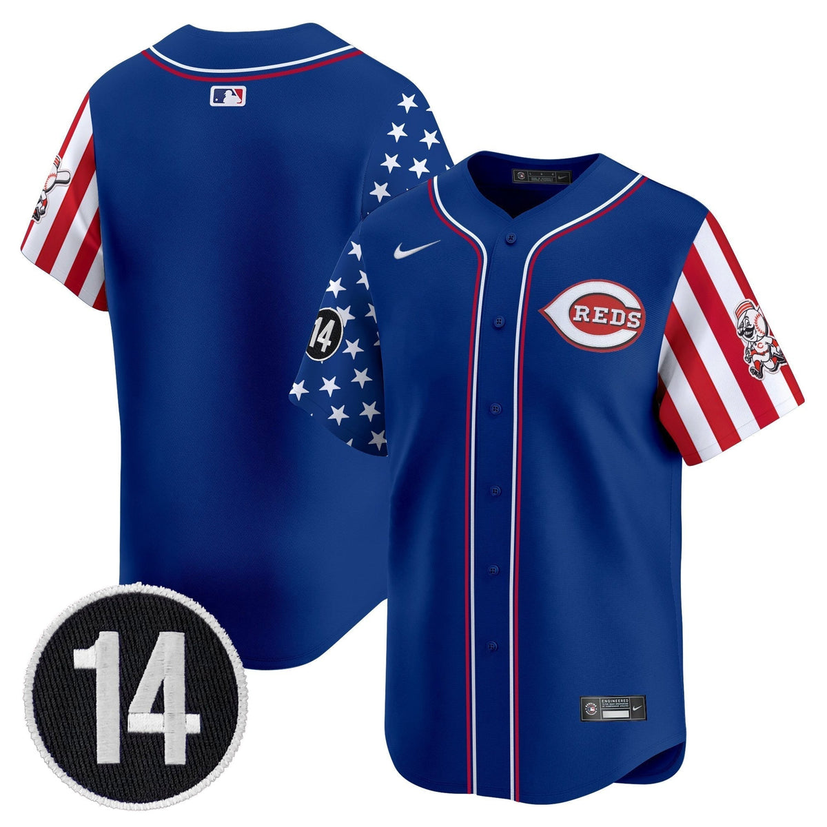 CIN 2025 Independence Day Vapor Premier Limited Jersey - Pete Rose Patch - All Stitched