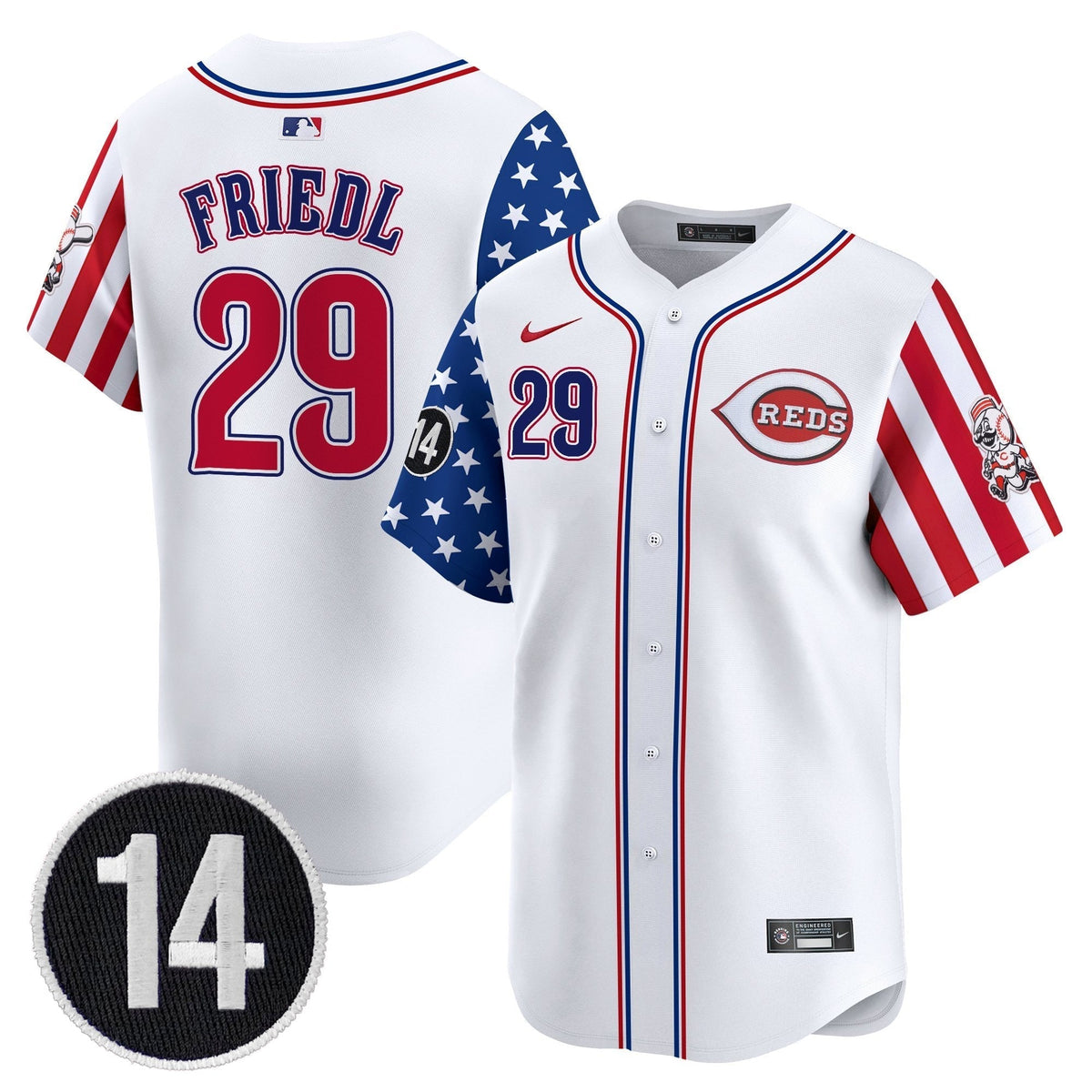 CIN 2025 Independence Day Vapor Premier Limited Men Jersey - Pete Rose Patch - All Stitched