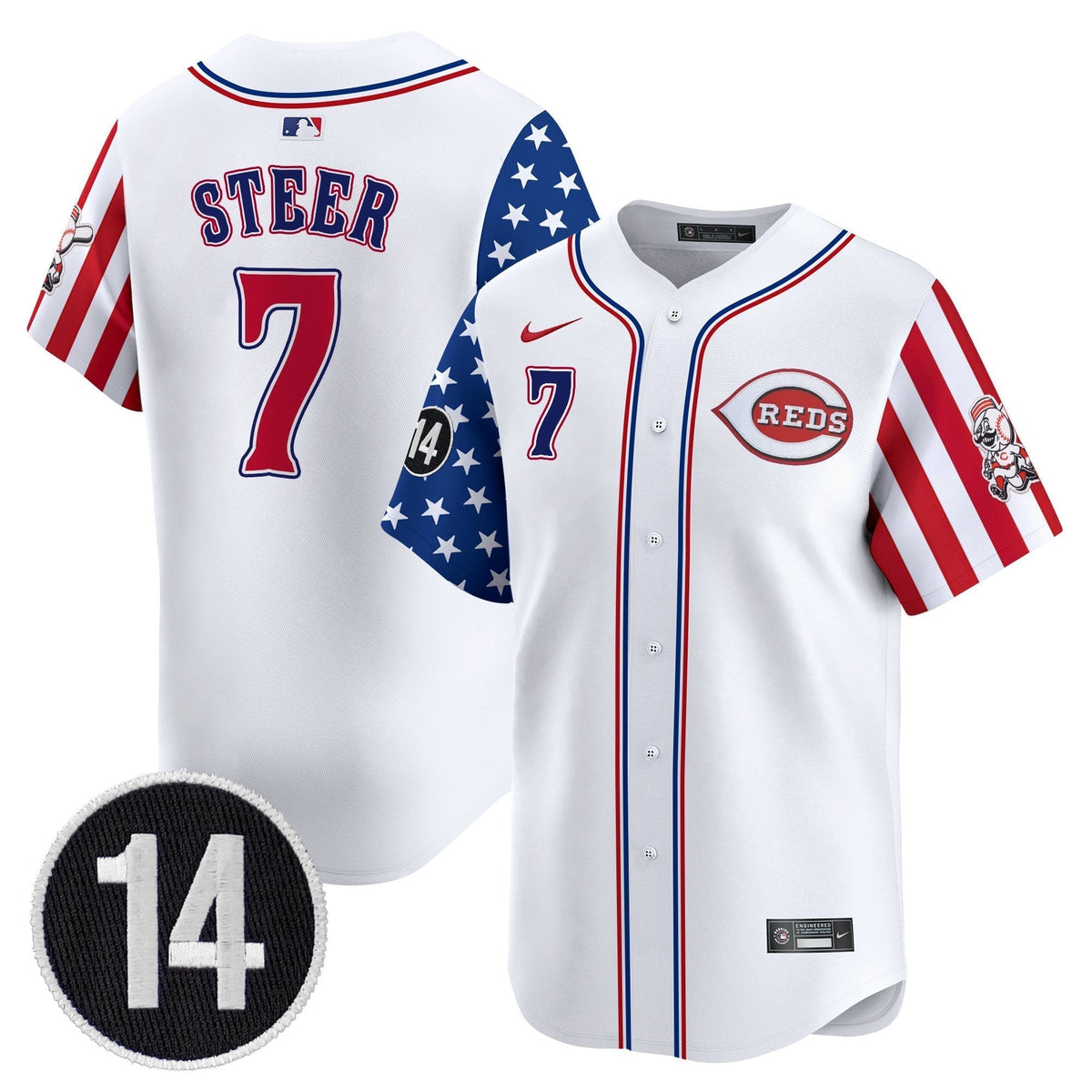 CIN 2025 Independence Day Vapor Premier Limited Men Jersey - Pete Rose Patch - All Stitched